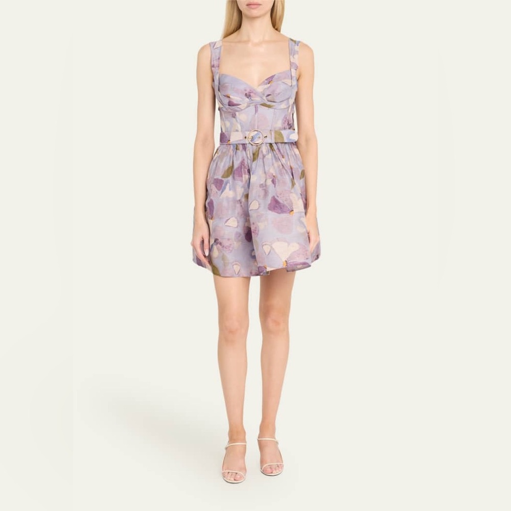 Zimmerman Dawning Belted Mini Dress w Tags
